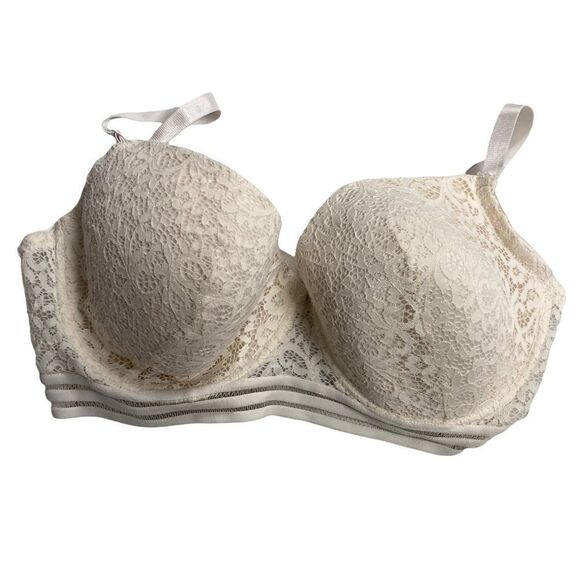 Cream‎ Color Lace Bra Size 44D No Brand RN#53010 - Picture 1 of 12
